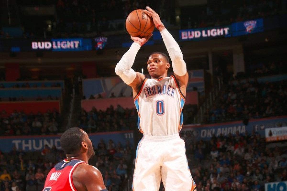 Westbrook "triple-double" lagi, Thunder tundukkan Wizards 126-115 lewat "overtime"