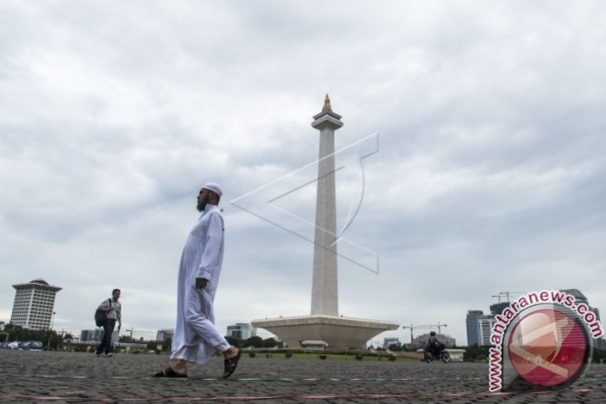 Aksi bela Palestina di Monumen Nasional Jakarta