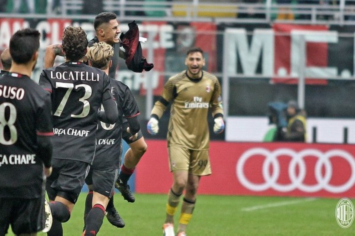 Lapadula menangkan Milan 2-1 atas Crotone