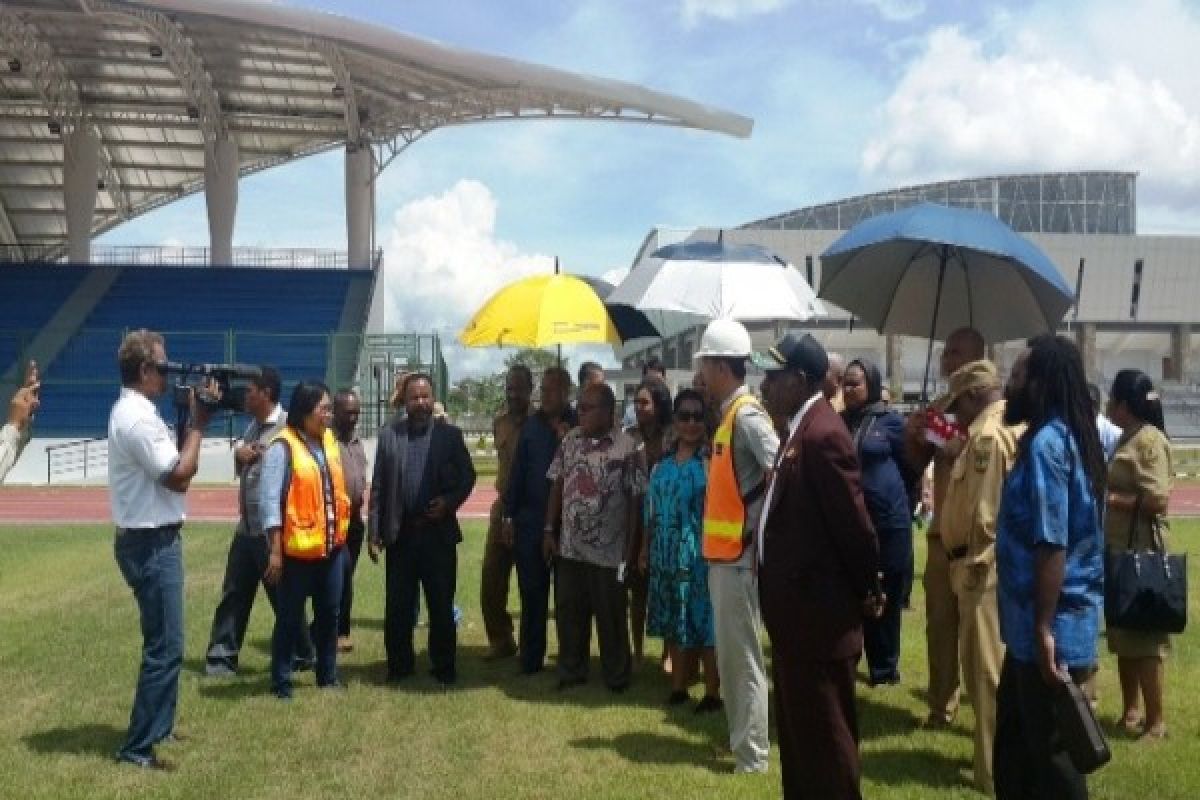 Gubernur Papua tinjau fasilitas PON 2020 di Timika 