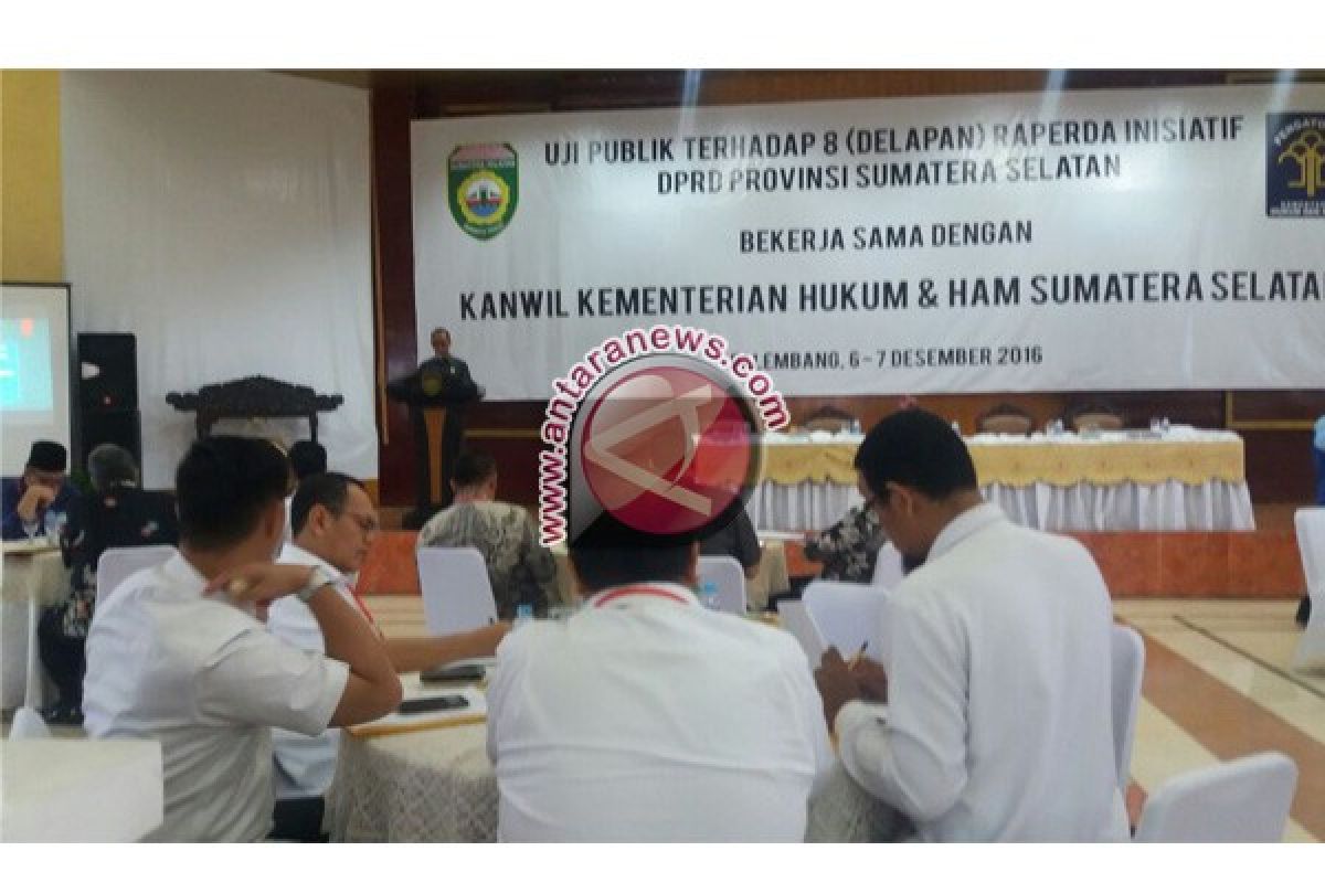 DPRD Sumsel gelar uji publik delapan Raperda inisiatif