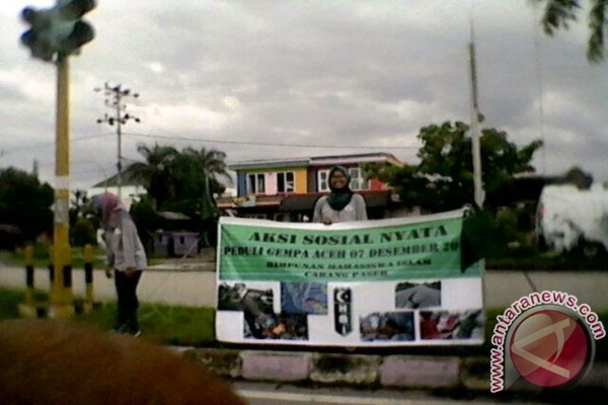 Mahasiswa Paser Galang Dana Korban Gempa Pidie