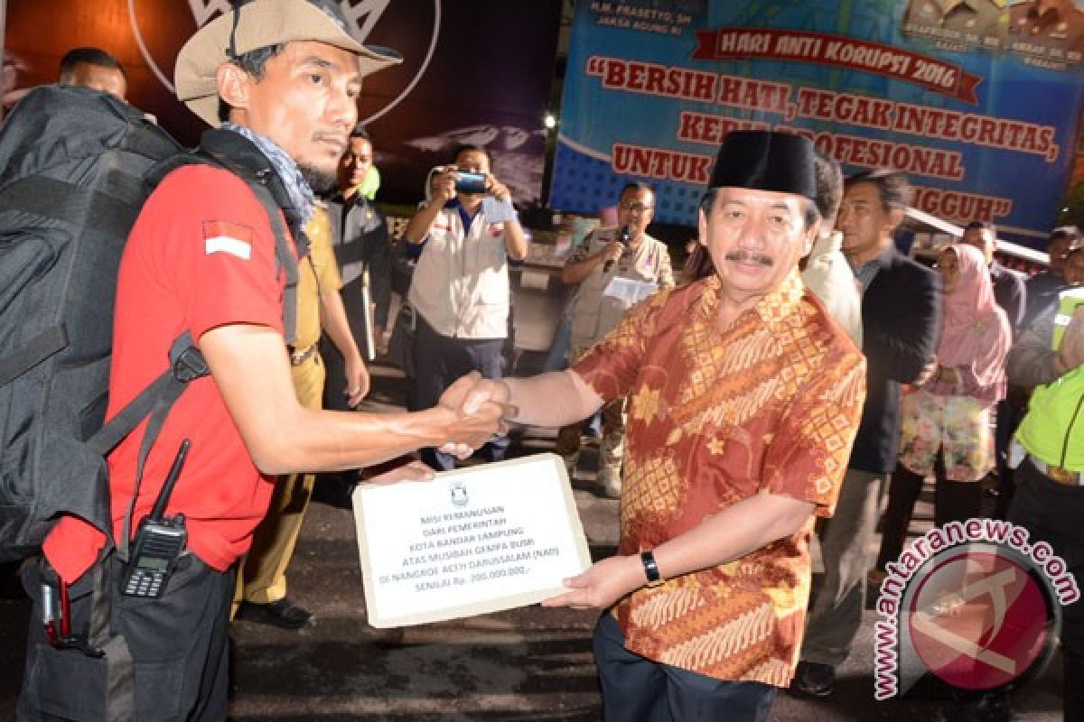 Pemkot Bandarlampung Kirimkan Bantuan Korban Gempa Aceh  