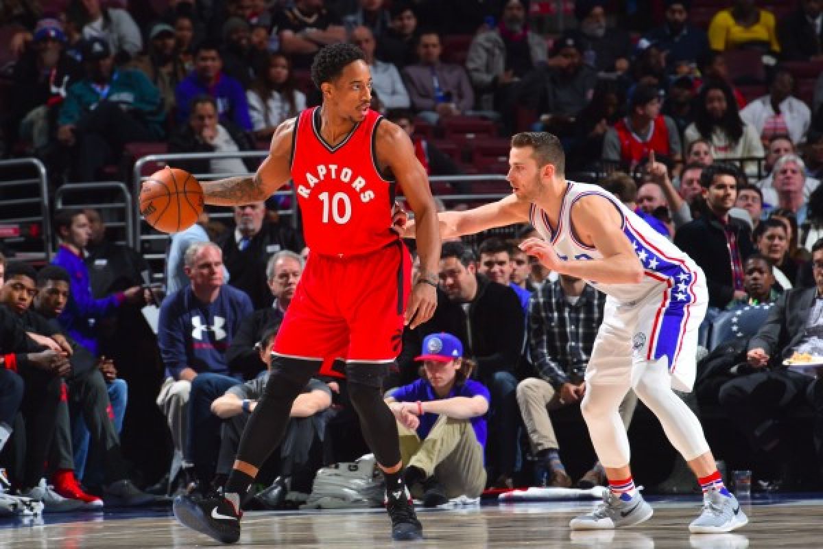 Raptors menang 123-114 atas Sixers, DeRozan borong 31 poin