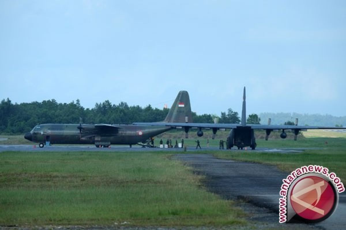 Pesawat Hercules TNI jatuh di Wamena Papua 