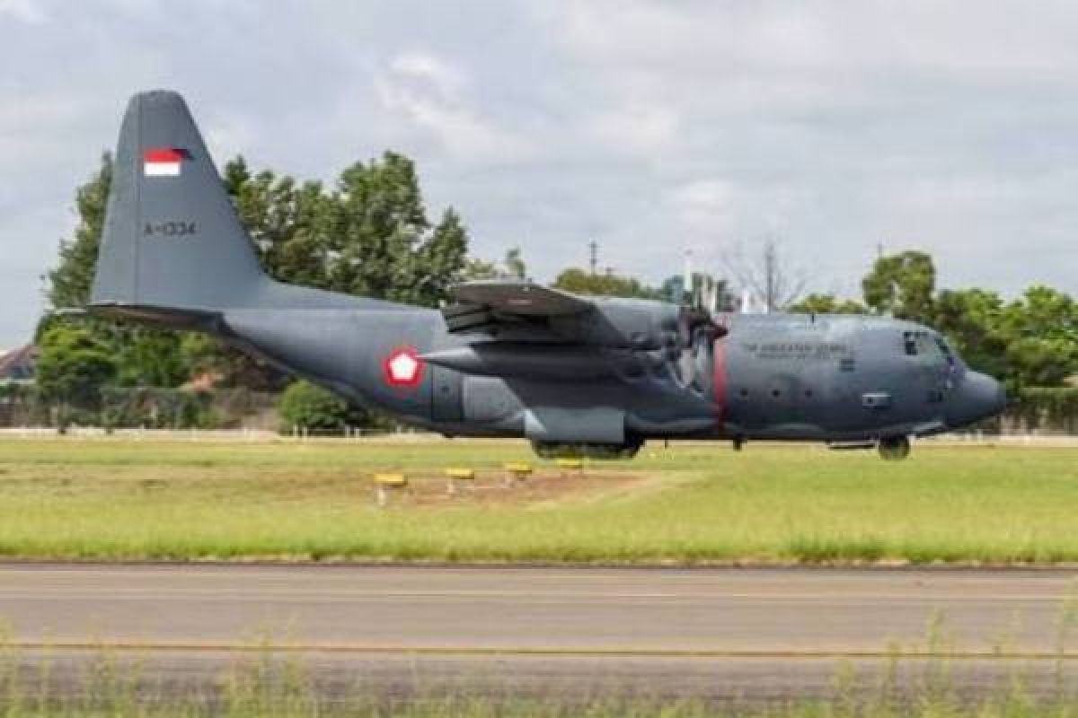 Pesawat Hercules TNI AU jatuh di Jayawijaya Papua