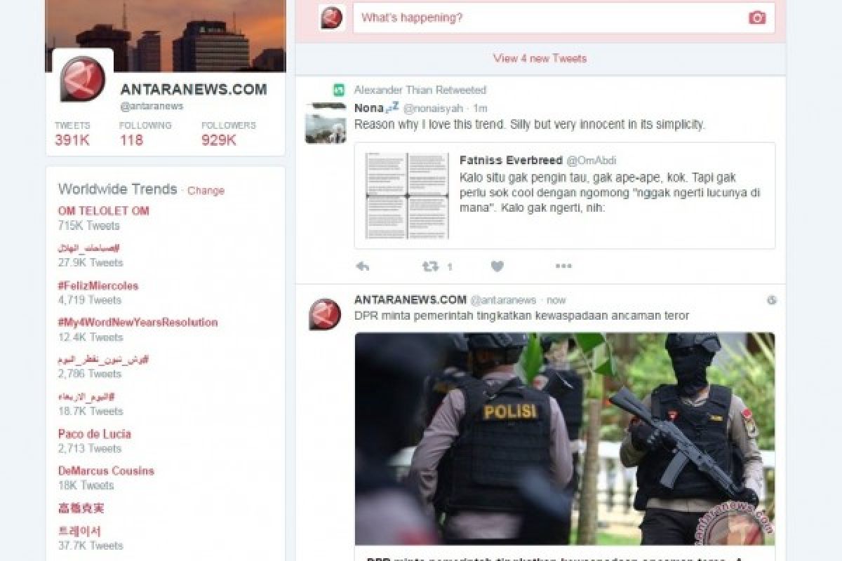 "Om Telolet Om" jadi trending topic dunia
