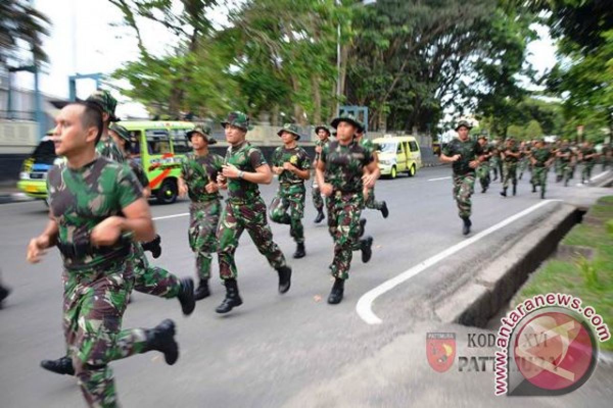 Lari Jalan Hiasi Minggu Militer Kodam Pattimura