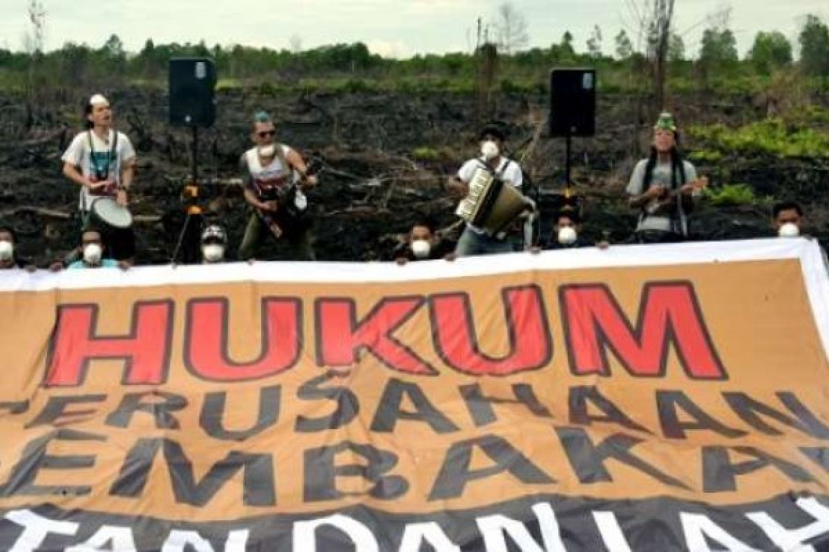 Band Punk-Rock Marjinal gelar Konser Di Bekas Kebakaran Lahan 