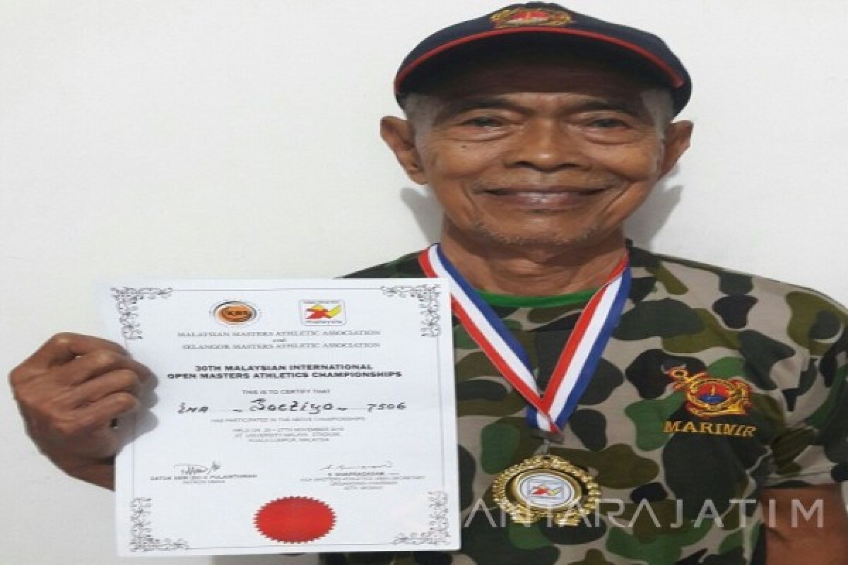 Koptu Marinir (Pur) Soetiyo Sabet Emas Atlet Master Internasional