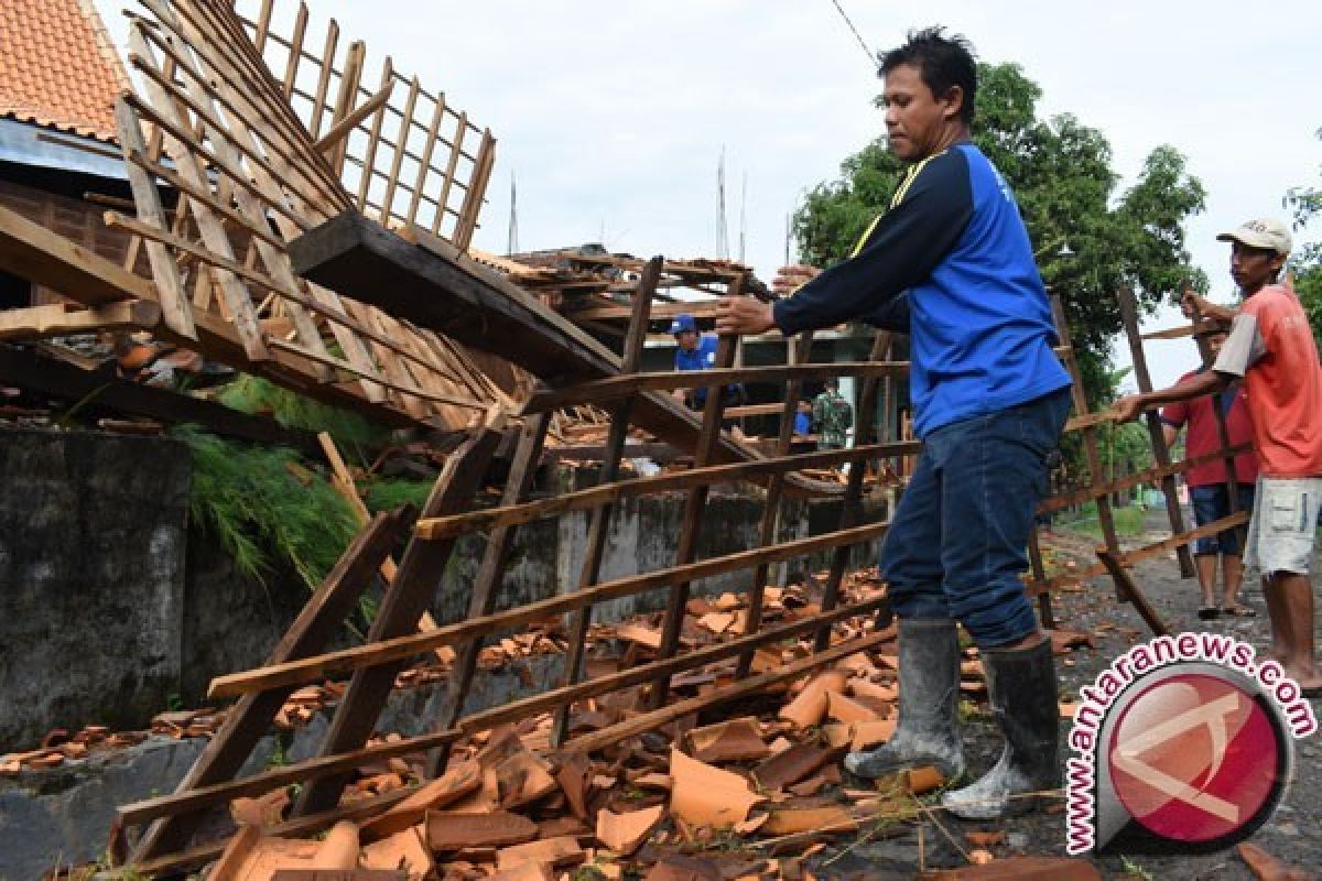 Rumah rusak akibat puting beliung Jember hampir 300 unit