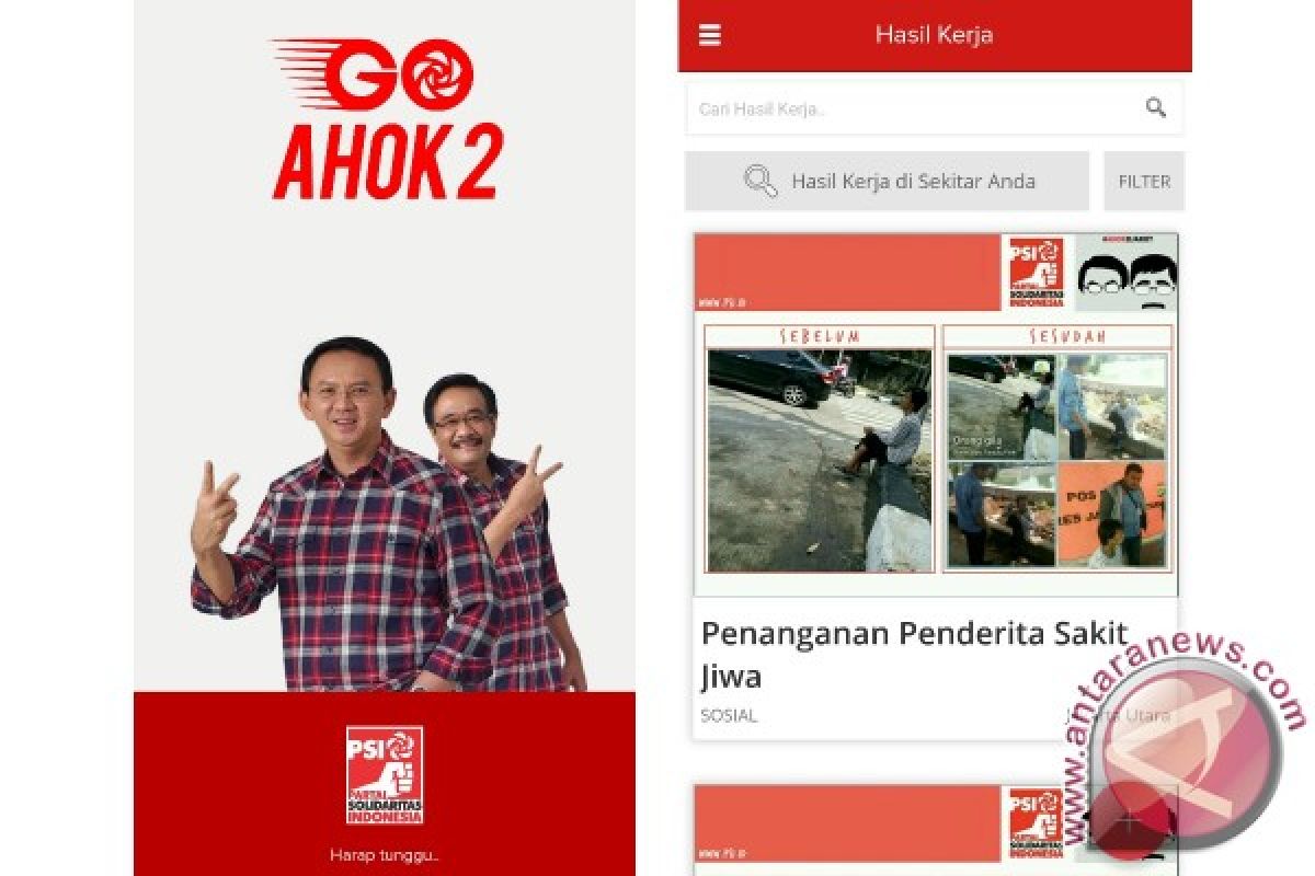 Go Ahok 2, aplikasi memantau kinerja Ahok-Djarot