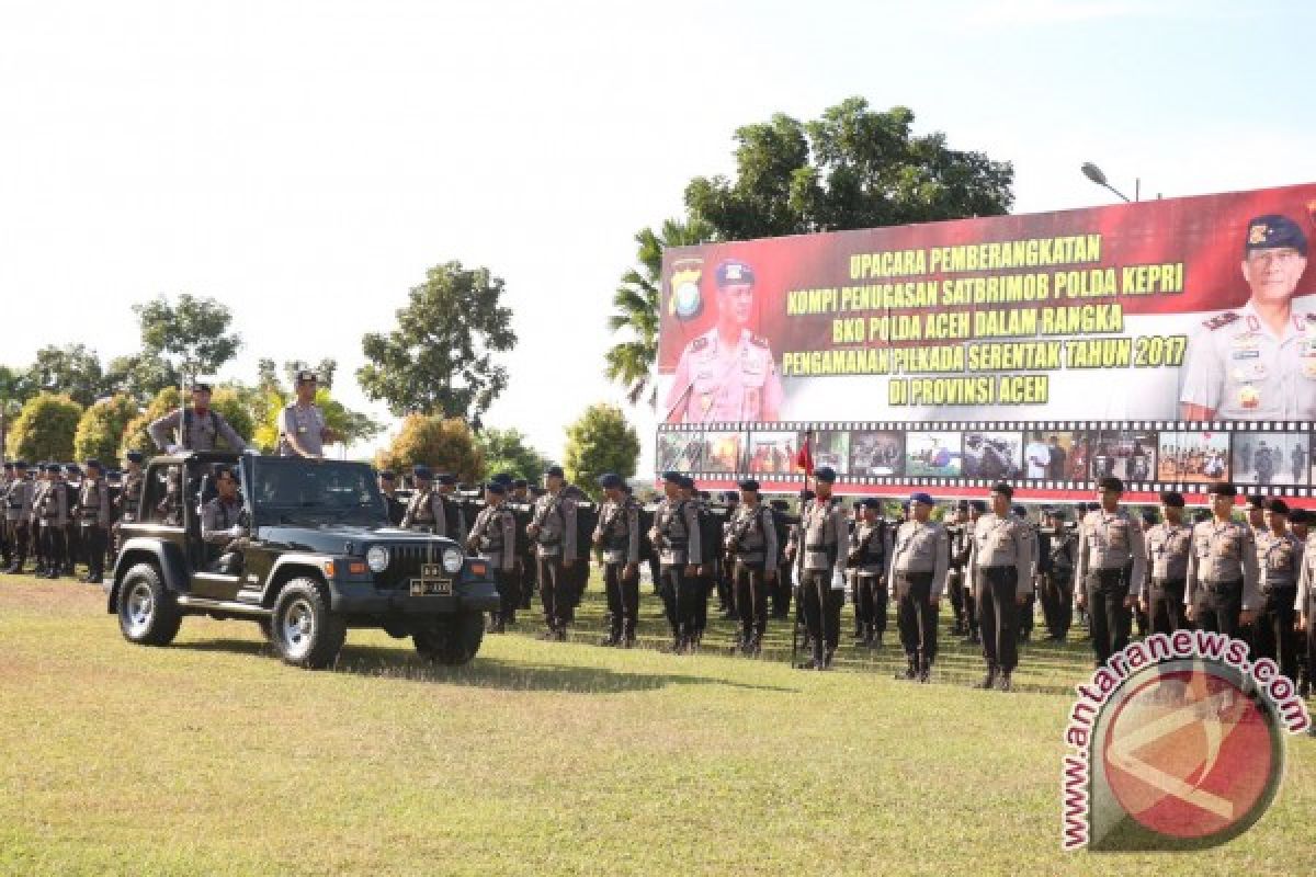 Brimob Kepri Bantu Pengamanan Pilkada Aceh