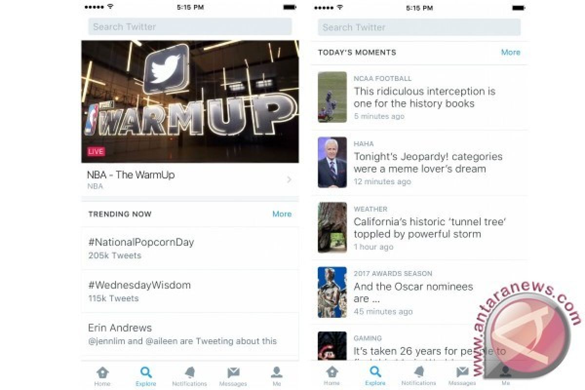 Twitter Tambah Tab &acirc;&euro;&oelig;Explore&acirc;&euro;