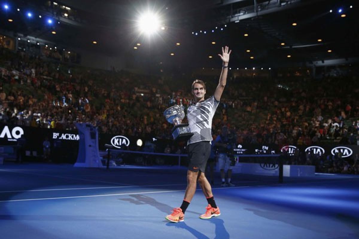 Federer rebut gelar Australia Terbuka kelimanya