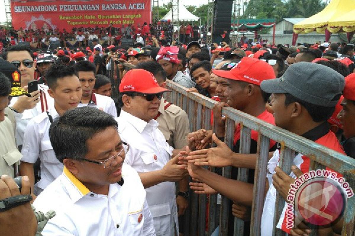 Probowo hadiri kampanye akbar cagub Aceh