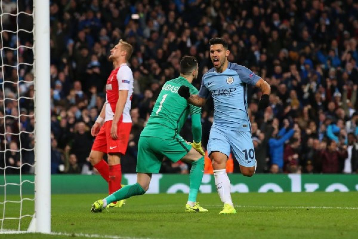 Dwigol Aguero bawa City bangkit benamkan Monaco 5-3