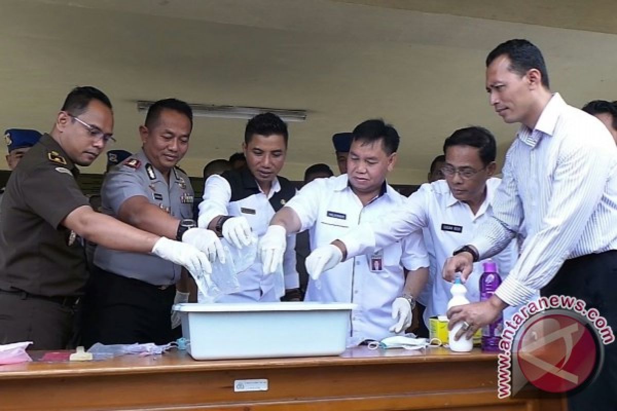 Shabu Senilai Rp784 Juta, Terbesar di Kalteng, Dimusnahkan