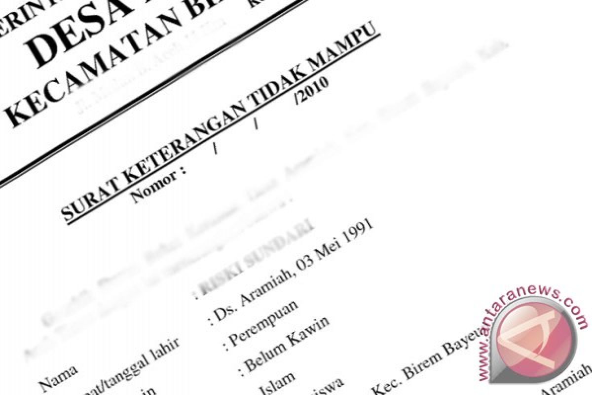 Dinsos Keluarkan 135 SKTM Untuk Program PBI