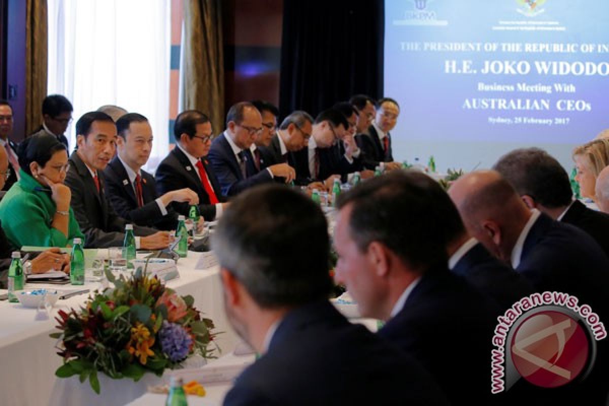 Presiden Jokowi bahas bisnis bersama investor Australia