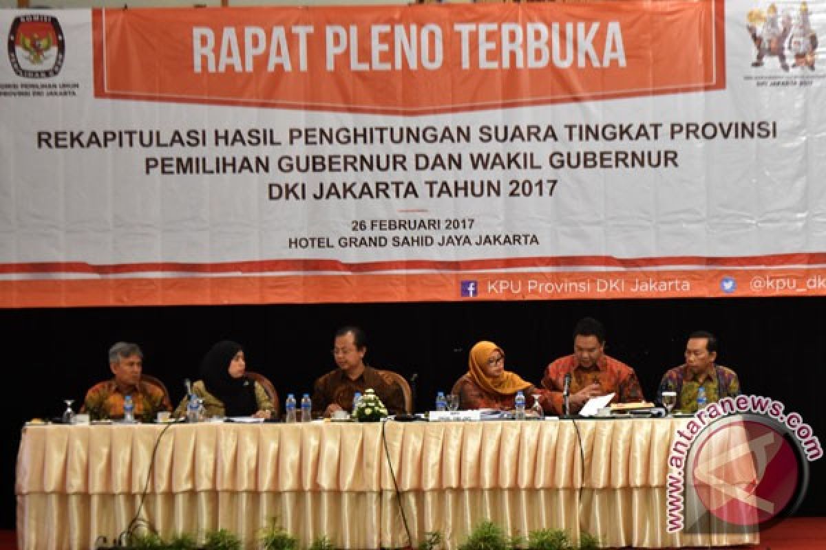 KPU DKI umumkan hasil rekapitulasi penghitungan suara