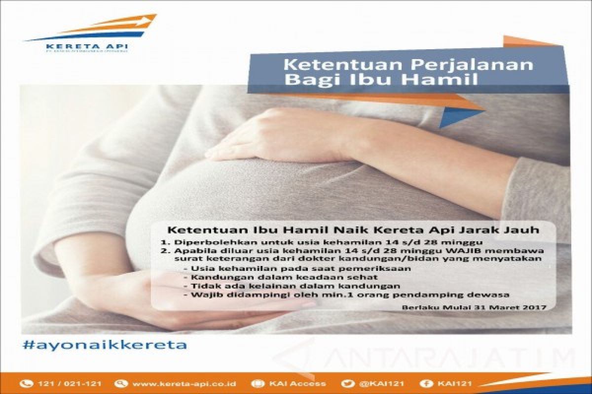 PT KAI Berlakukan Aturan Khusus Bagi Penumpang Ibu Hamil