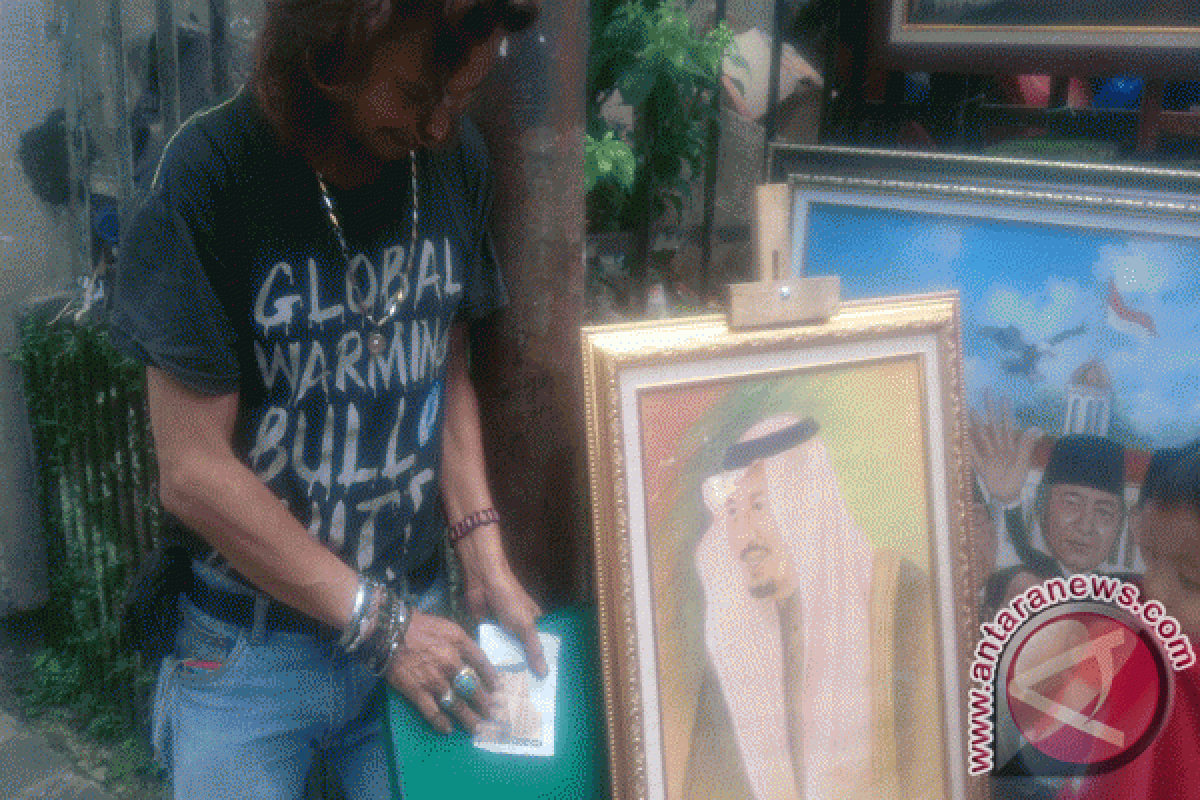 Pelukis Bogor Pamerkan Lukisan Wajah Raja Salman