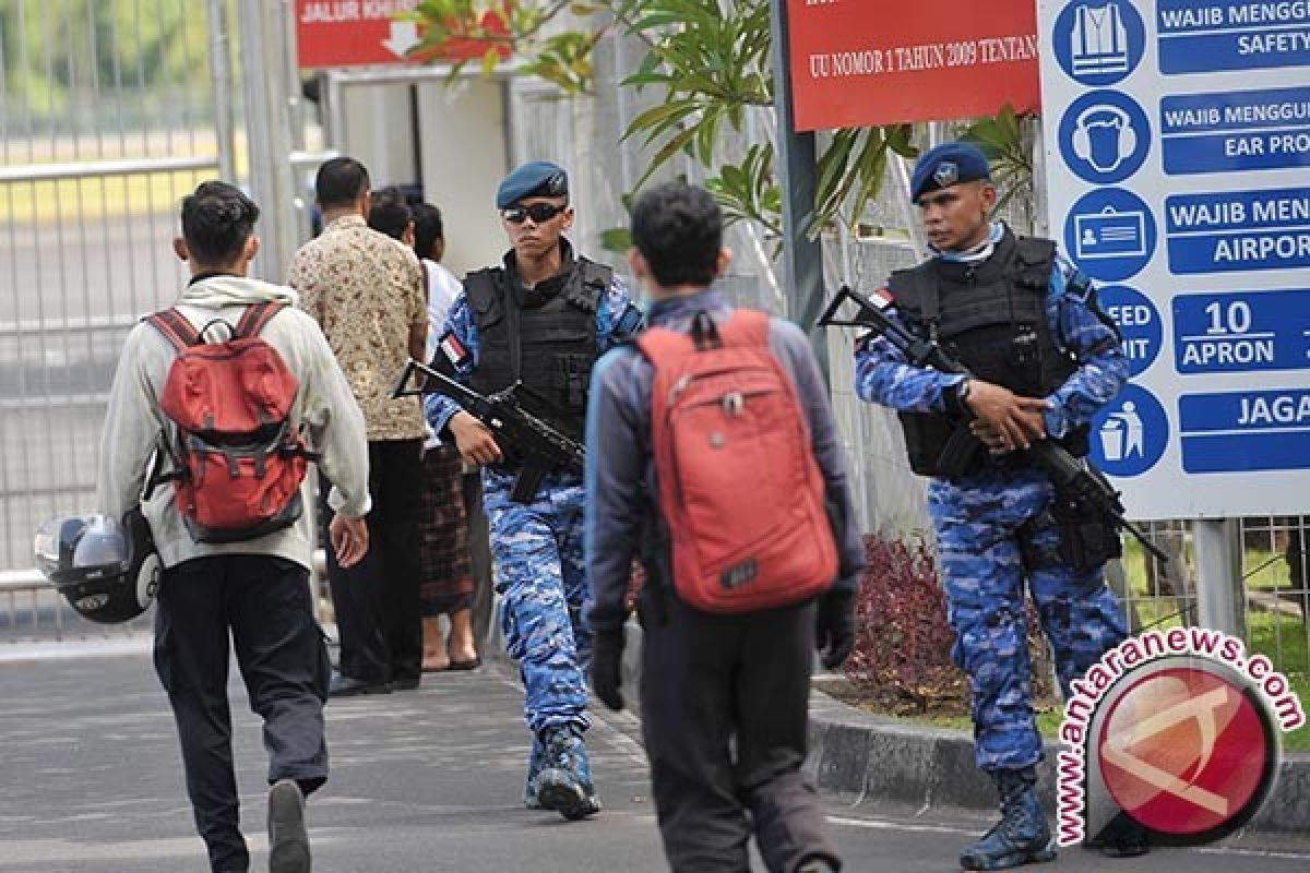 Aparat Gabungan Perketat Pengamanan Bandara Ngurah Rai