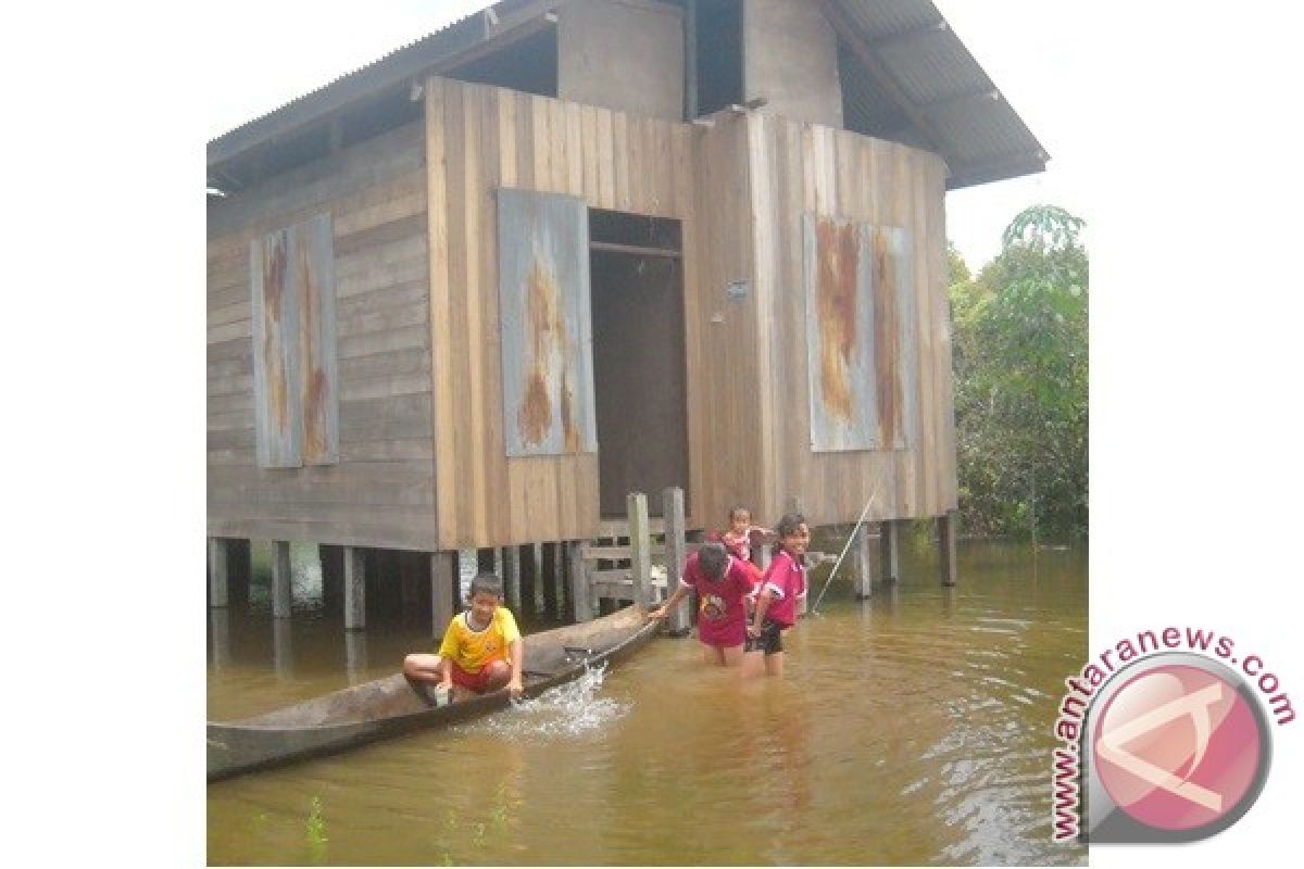 Warga di Tepi Sungai Lamandau Waspadai Banjir