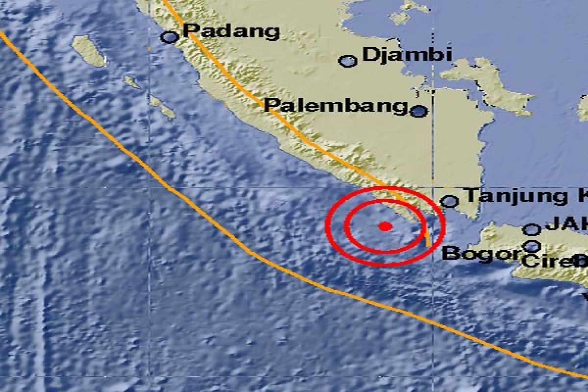 Gempa 5,5 SR Guncang Pesisir Barat Lampung