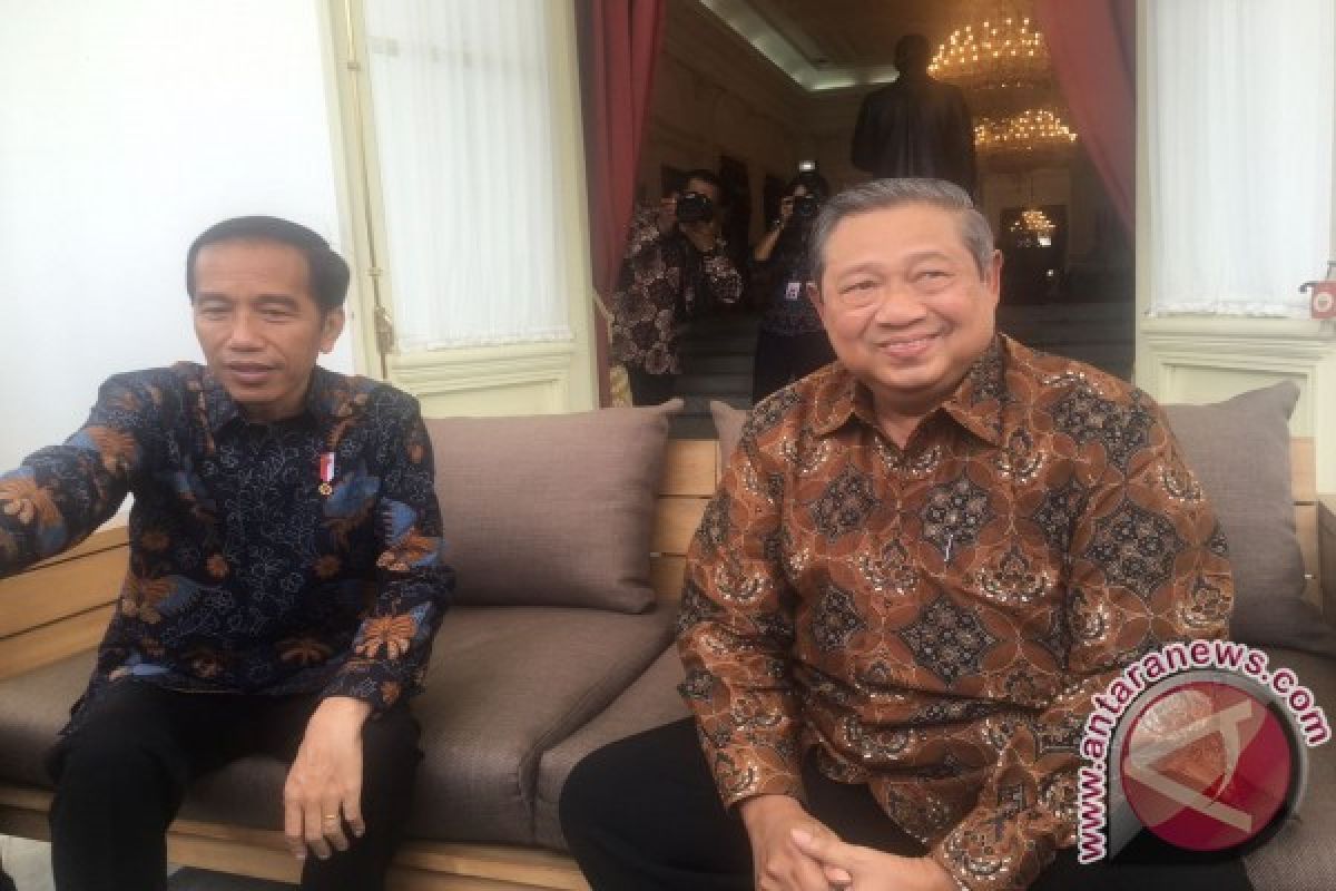 Jokowi  ajak keluarga demokrat jalankan agenda bersama pemerintah