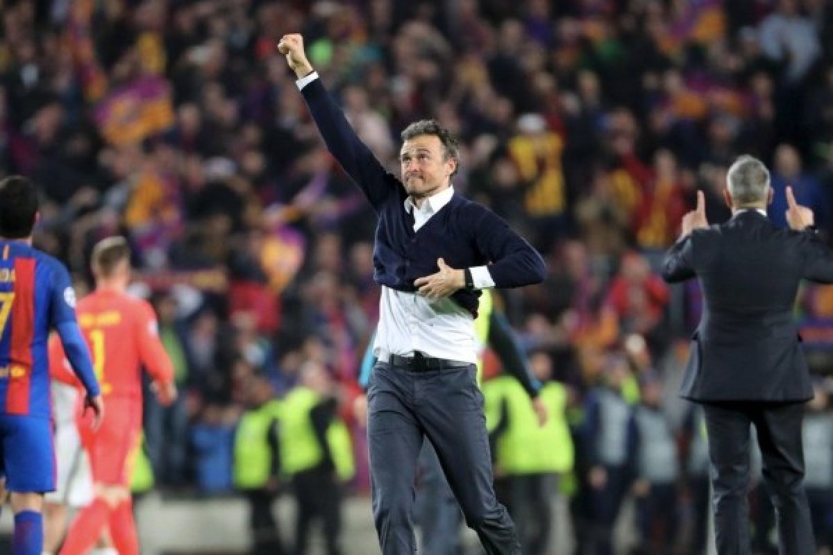 Liga Champions - Enrique sebut kemenangan Barcelona seperti "film horor"