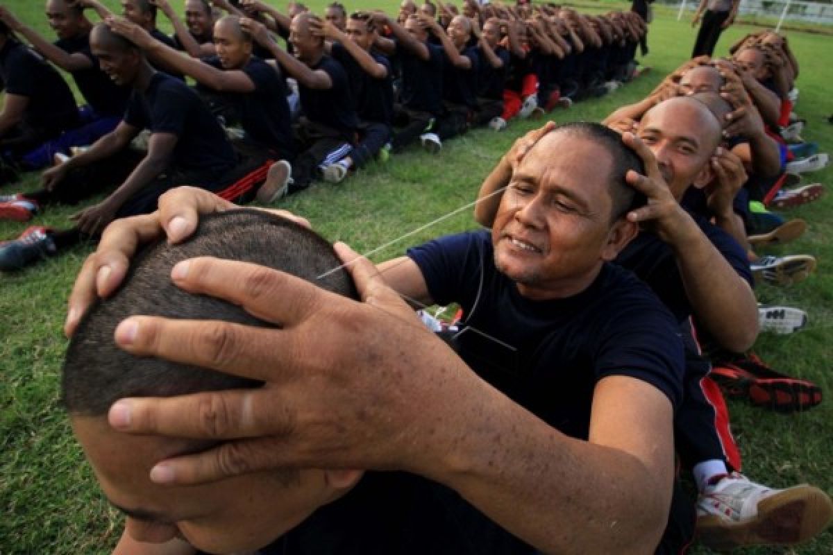 Ratusan Satpam Sanggau Latihan Bersama