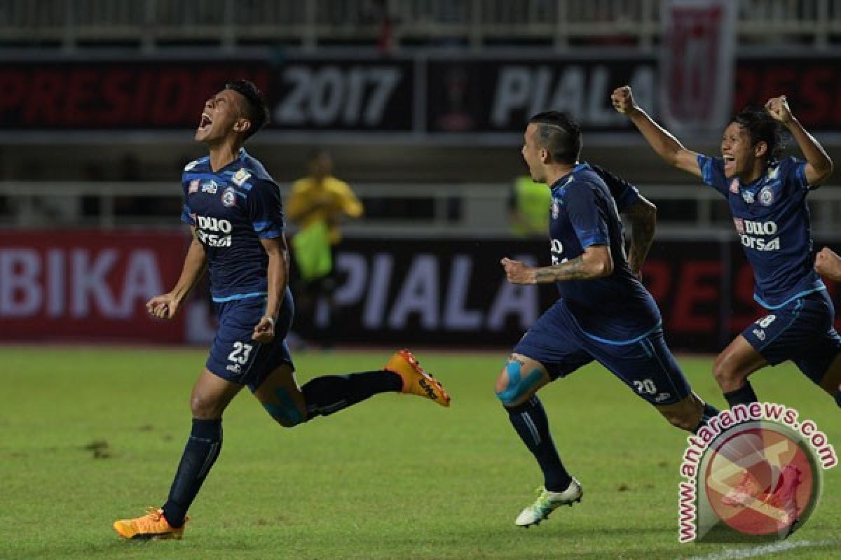 Arema menang tipis 1-0 atas Persiba