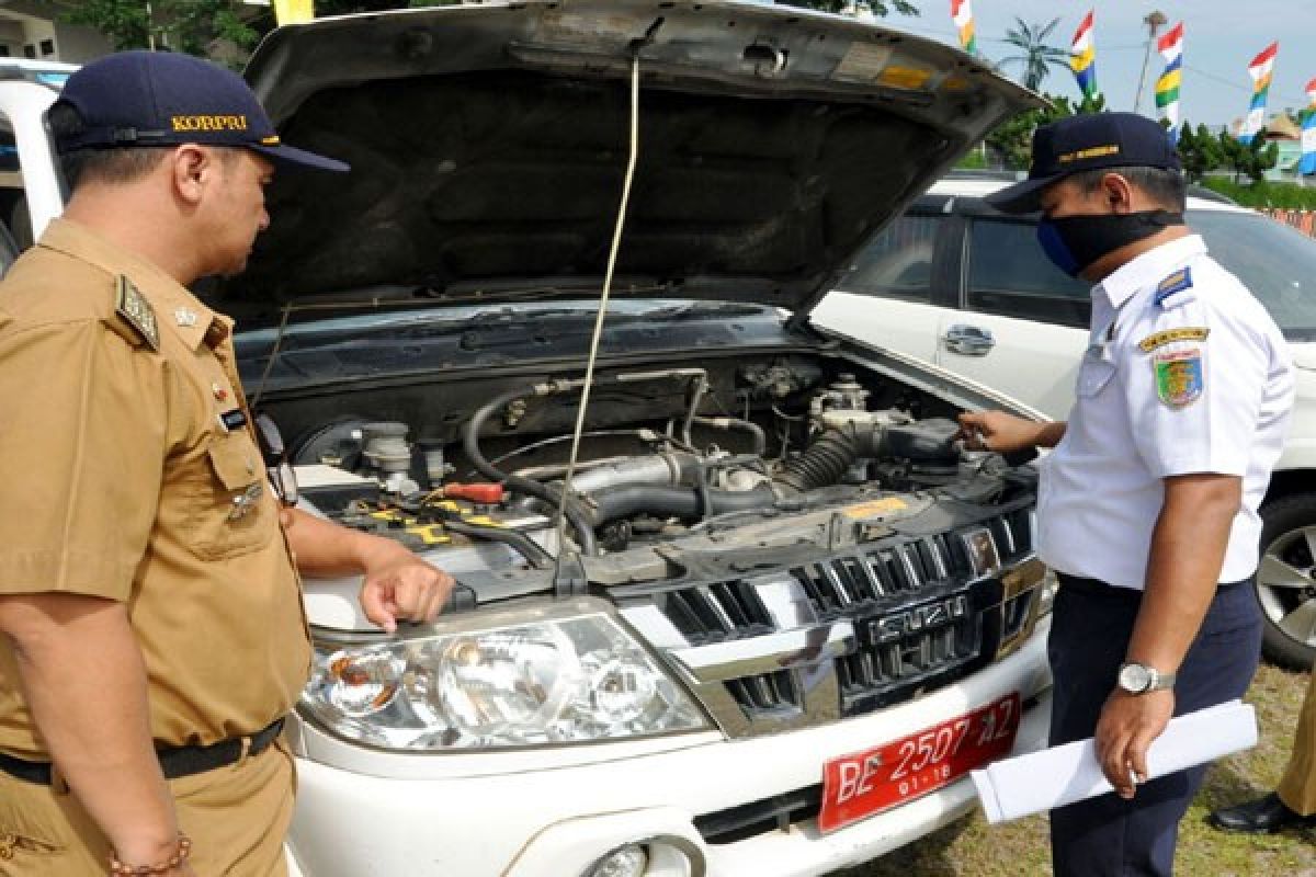 Kendaraan Dinas Di Lampung Dicek Untuk Pengawasan