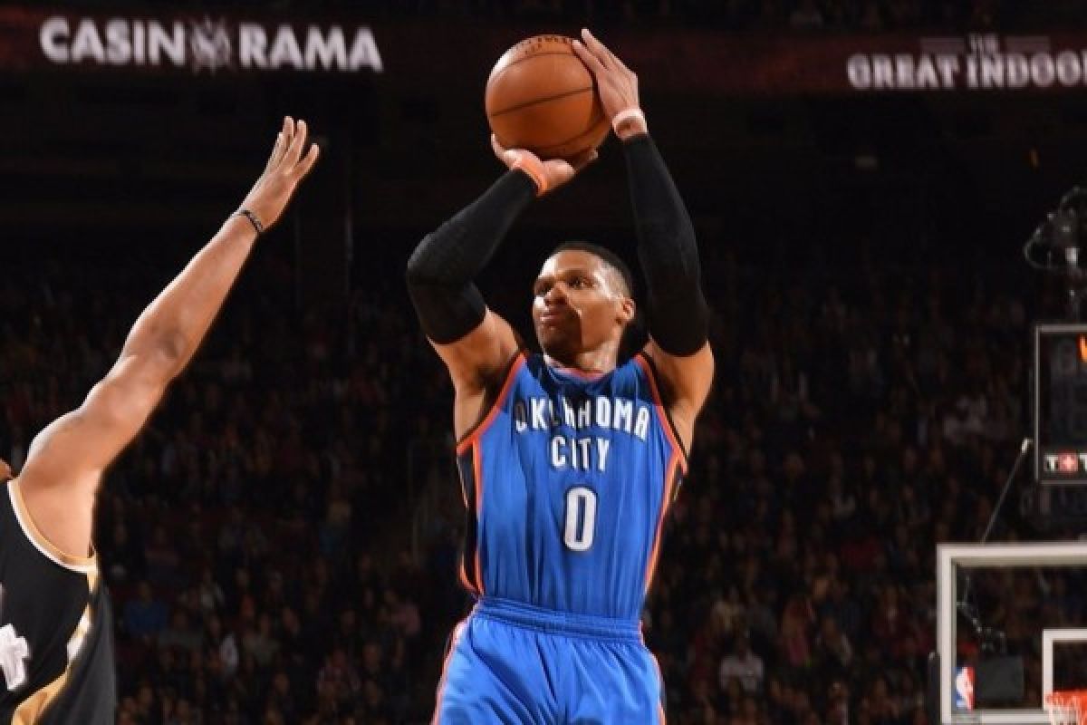 Westbrook capai "triple-double" ke-34, Thunder bekuk Raptors 123-102