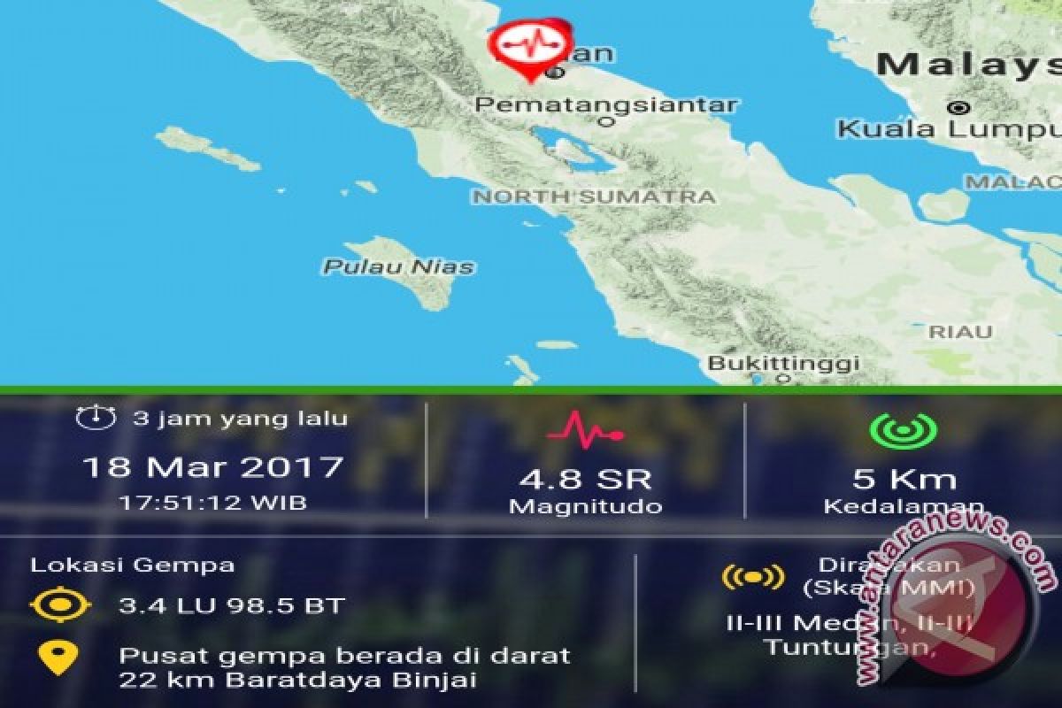 Binjai Gempa 4,8 Sr 