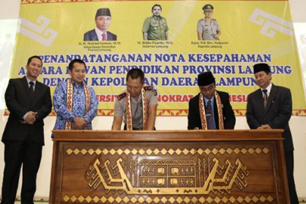 Gubernur Hadiri Kesepakatan Peningkatan Mutu Pendidikan Lampung  