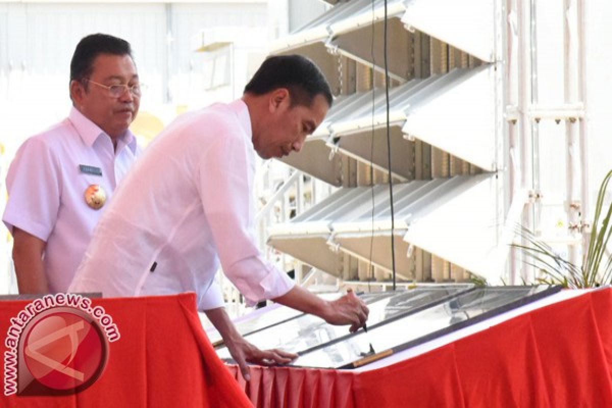 President Jokowi inaugurates Bangka`s mobile power plants