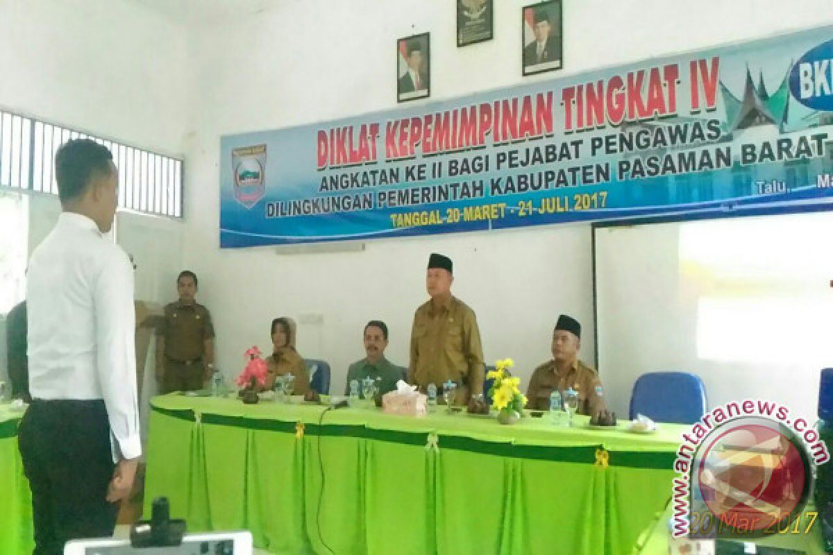 40 Pejabat Pengawas di Pasaman Barat Ikuti Diklatpim IV