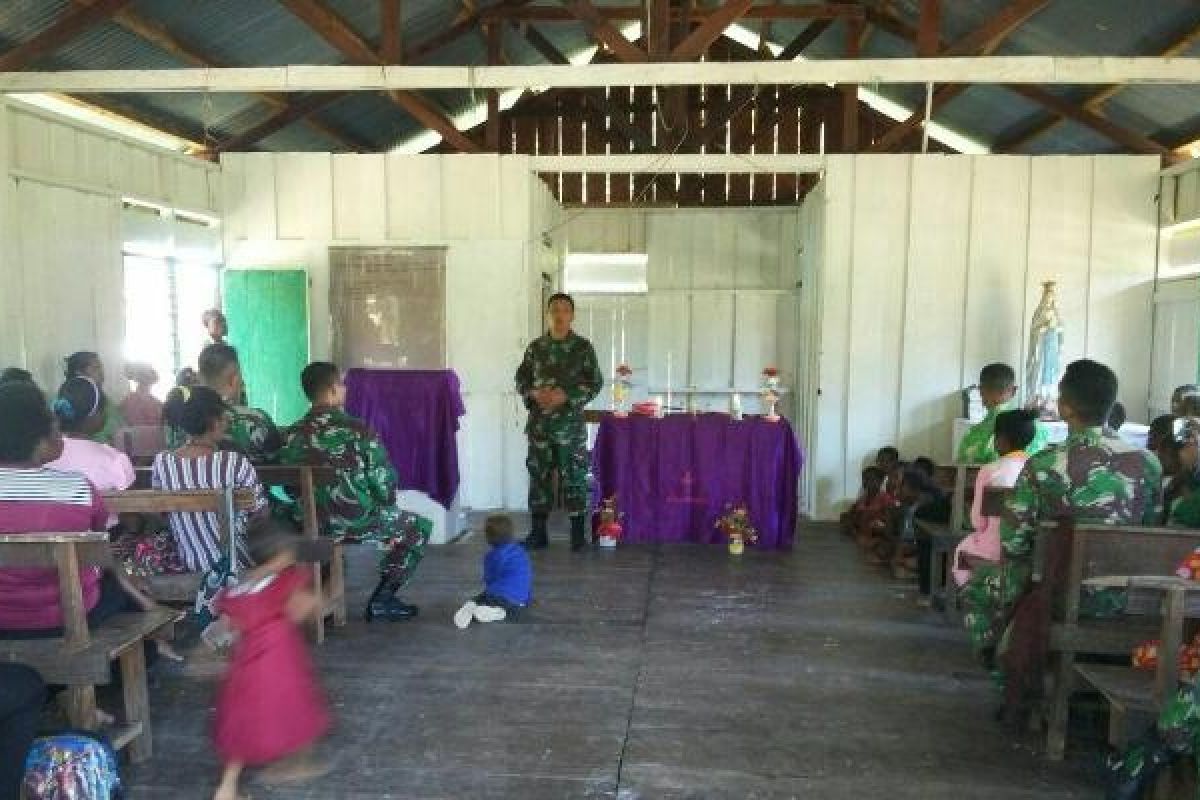 TNI selesaikan renovasi gereja Kampung Kibay di perbatasan RI-PNG