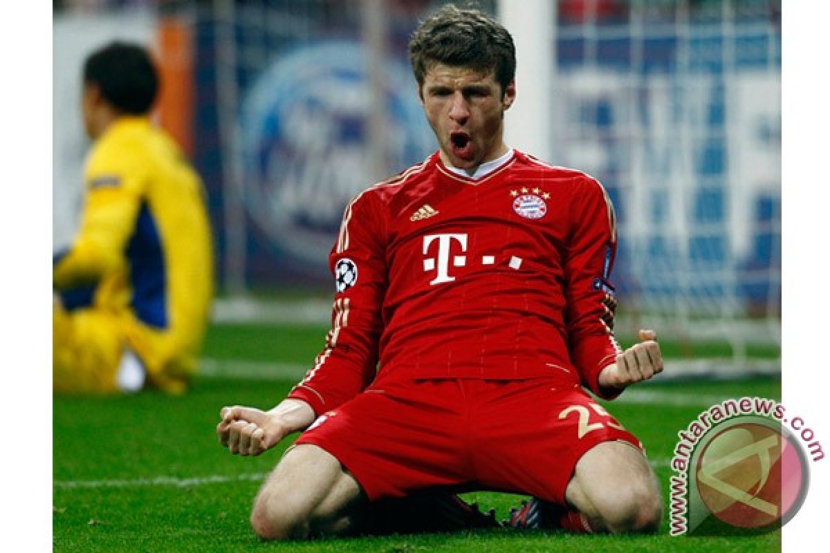 Mueller cetak gol saat Bayern tundukkan Gladbach