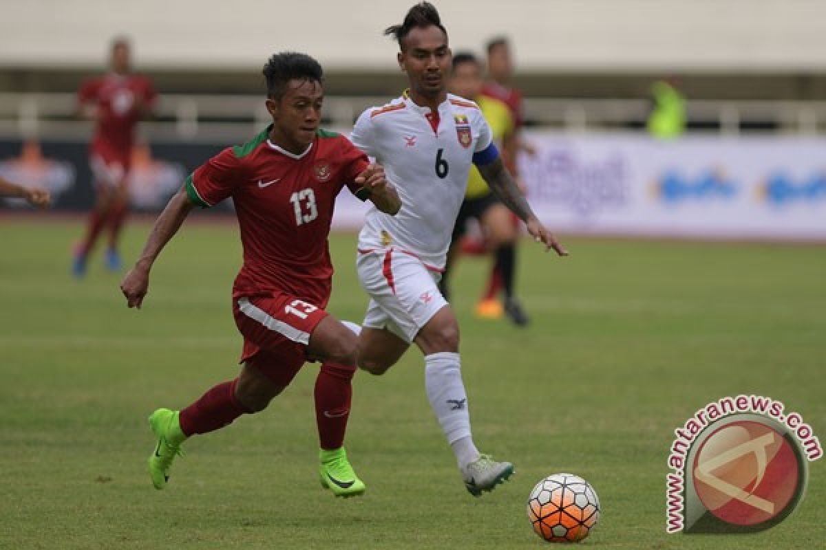 Myanmar sementara ungguli Indonesia 2-1