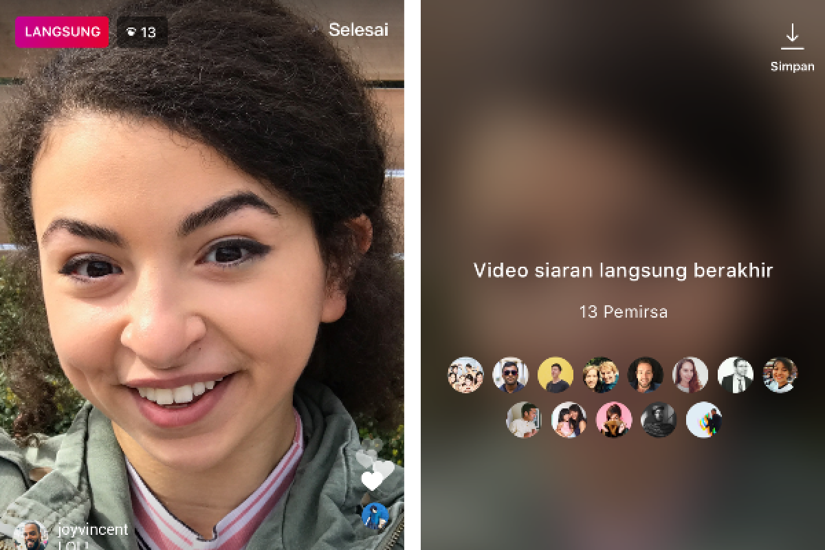 Instagram kini bisa simpan Live Stories