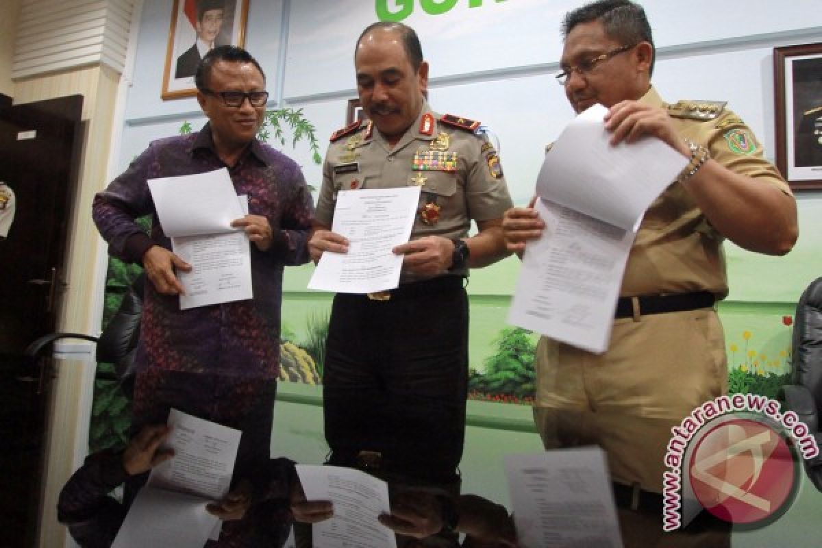 Pemkot-Polda Kerja Sama Pembangunan Barak SPN Gorontalo 