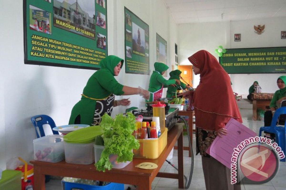 Ratusan istri TNI di Abdya ikuti lomba memasak