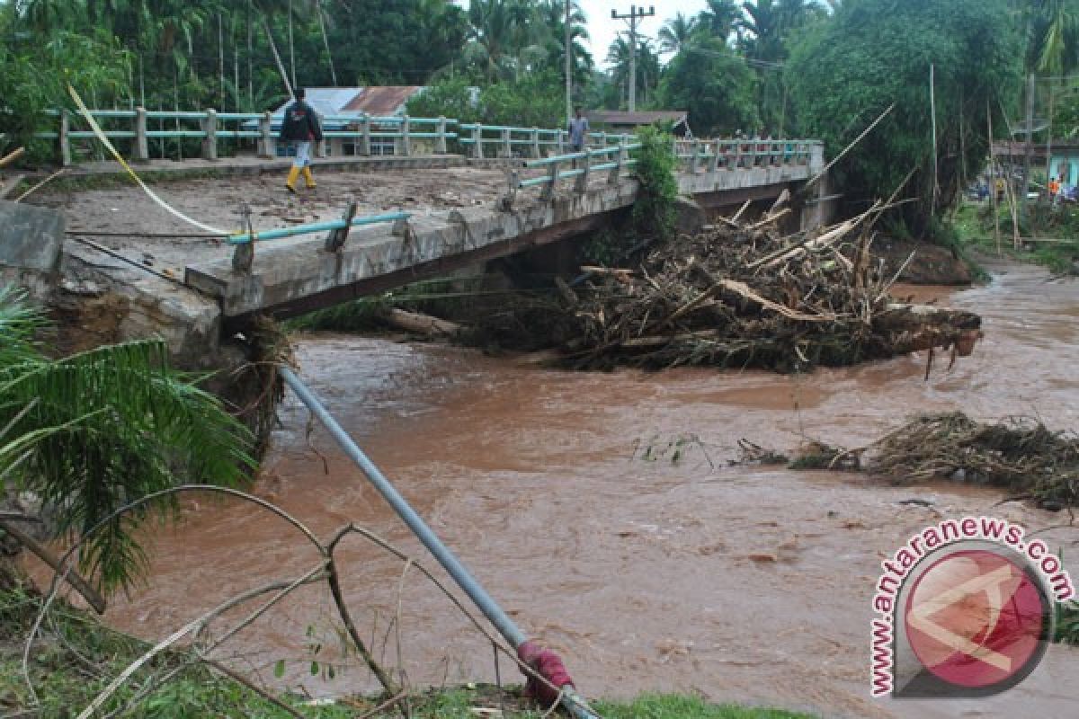 Jembatan Tulung Gunung Mesuji rusak, lintas timur Sumatera macet