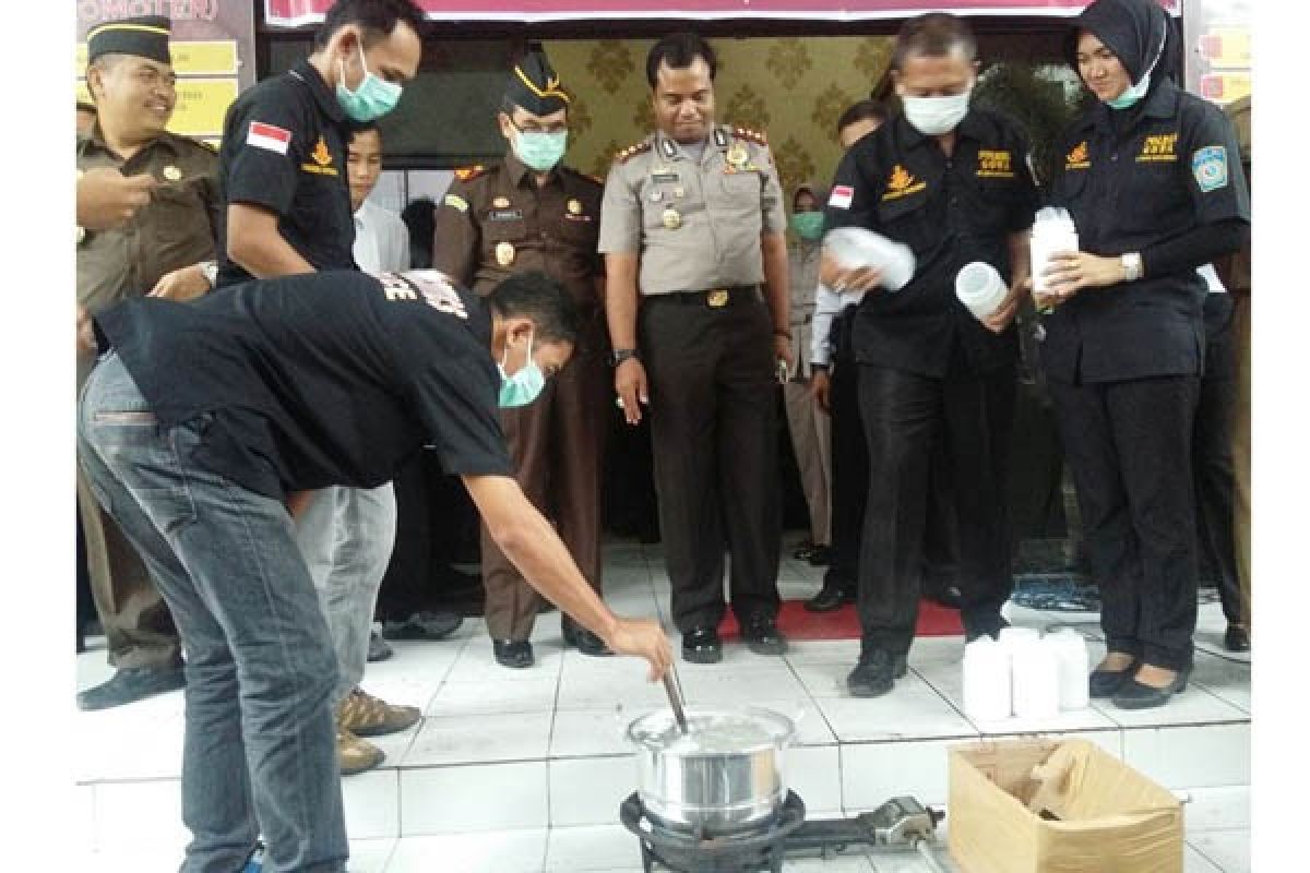 Polres Gowa Musnahkan 44,0721 Gram Sabu-sabu 