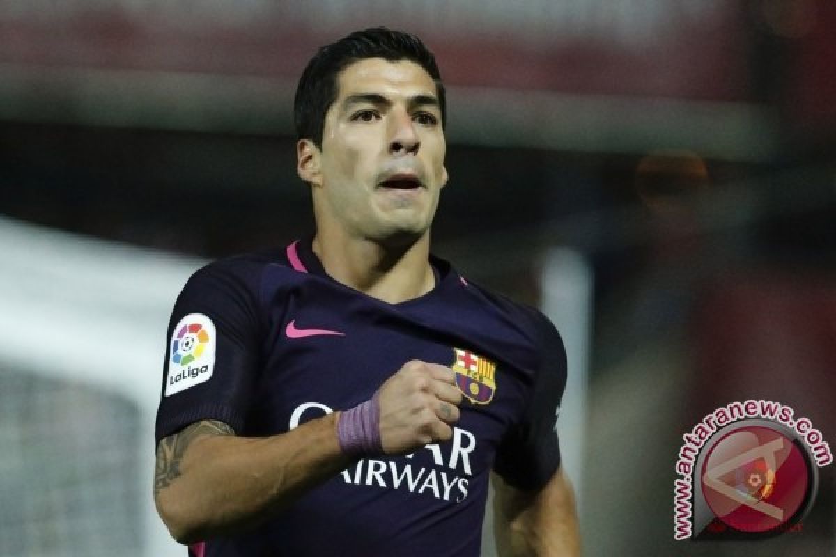 Suarez absen bela Barcelona selama dua minggu obati  lututnya