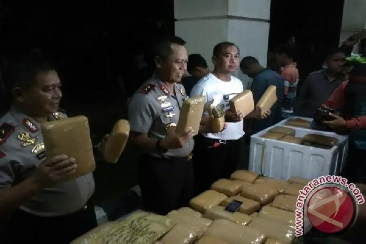 Polda Lampung sita 134 kg ganja asal Medan